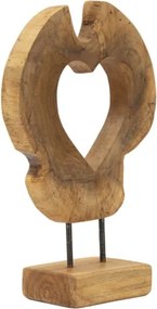 Scultura Hasi In Teak Riciclato Cm 28X10X38 (Pezzi Unici - Non Rip. In Serie)