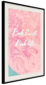 Poster  Pink Life  Cornice Quadri Cornice nera con pass-partout, Larghezza x Altezza Home decor 20x30