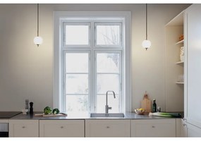 Lampadario LED color ottone in metallo con paralume in vetro ø 12 cm Audrey – UMAGE