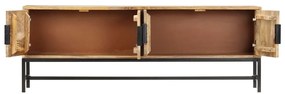 Mobile porta tv 140x30x50 cm in legno massello di mango