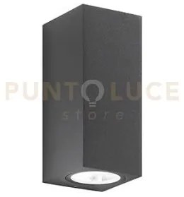 Applique alluminio colore antracite monolite 2 luci attacco gu10 h....