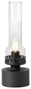 Lampada da tavolo nera con paralume in vetro (altezza totale 31 cm) Kandella – Markslöjd