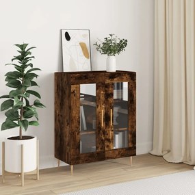 Credenza Rovere Fumo 69,5x34x90 Cm İn Legno Multistrato /