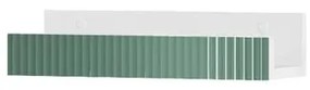 Mensola per bagno Niwa L 40 cm laccato opaco bianco con vetro verde timo