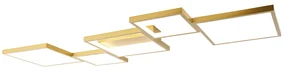 Plafoniera oro con LED dimmerabile a 3 livelli 5 luci - Lejo