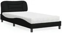 Letto con Materasso Nero 100x200 cm in Tessuto 3208515