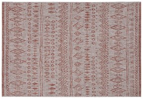 Tappeto stile berbero grigio e rosso 160 x 230 cm MEA