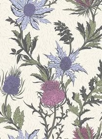 Cole & Son Carta da parati Thistle - Purple and White