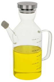 Oliera 500 ml in vetro borosilicato e tappo in acciaio inox