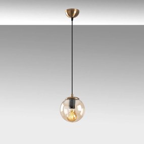 Lampadario dorato con paralume in vetro ø 15 cm Efe – Opviq lights