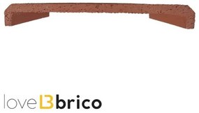 Coprimuro interno 12,5 cm in cotto trattato Cotto Furnò Rosato Natura Kwikdry retto