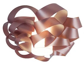 Plafoniera Moderna 1 Luce Cloud D60 In Polilux Rosa Metallico Made In Italy