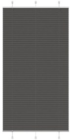 Tenda Plissettata Nera 105x200 Cm Larghezza Tessuto 104,4 Cm /