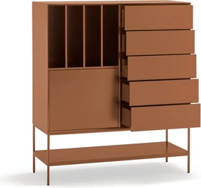 Armadietto color mattone 120x140x45 cm Platt – Teulat