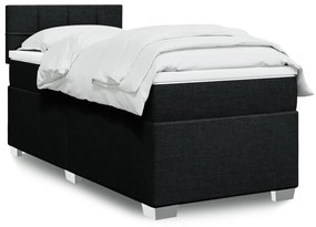 Giroletto A Molle Con Materasso Nero 100x200 Cm İn Tessuto /