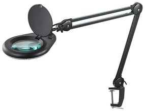 Lampada da tavolo a LED con lente d'ingrandimento LED/9W/230V nera