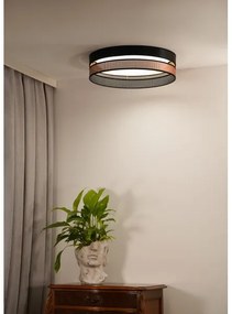Duolla-Plafoniera LED ROLLER DUO SHINY LED/24W/230V diametro 45 cm nero/rame