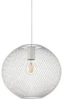 Lampadario A Sospensione Moderno Net Metallo Bianco 1 Luce E27 42W Ip20