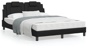 Letto con materasso nero 120x200 cm in similpelle