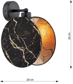 Applique da Parete in Acciaio e Tessuto MOTIF K1 E27