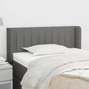 Testiera Ad Orecchio Grigio Scuro 83x16x78/88 Cm İn Tessuto /