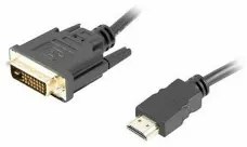 Adattatore HDMI con DVI Lanberg CA-HDDV-20CU-0018-BK Nero 1,8 m