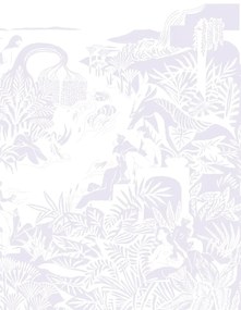 Isidore Leroy Carta da parati panoramica Eternelles Lilas - Panel B