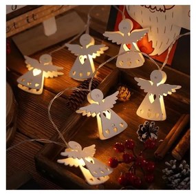 Retlux - Catena natalizia LED 10xLED/2xAA/bianco caldo 2m angioletti