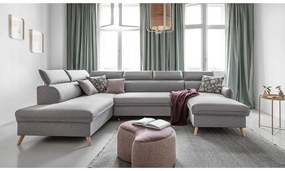 Divano letto angolare grigio chiaro (angolo sinistro) Sweet Harmony - Miuform