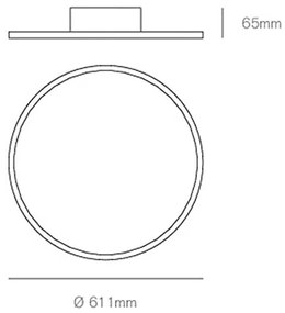 Halo plafoniera diam.611 lm 3290 49w 3000k