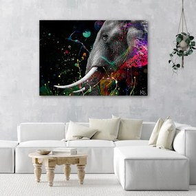 Quadro su tela, Astrazione di elefante africano  Dimensioni 100x70