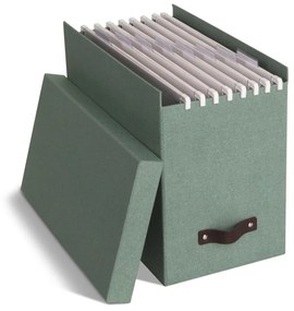 Organizer verde in cartone per documenti Johan Canvas Paper Laminate – Bigso
