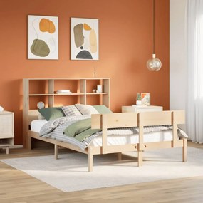 Letto libreria senza materasso 160x200 cm in legno di pino