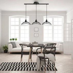 Lampadario Design Kasteli nero 3x E14 SEYNAVE