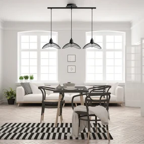 Lampadario Design Kasteli nero  3x E14 SEYNAVE