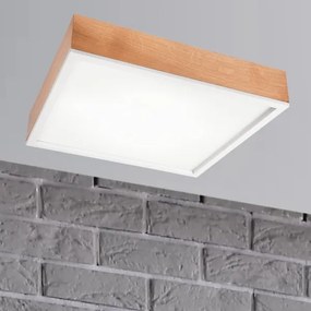 Plafoniera OAK SQUARE 4xE27/15W/230V 48x48 cm quercia/bianco
