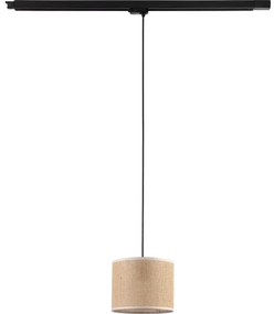 Lampadario a sospensione con filo Sistema ferroviario trifase TRACER 1xE27/15W/230V diametro 20 cm nero/marrone