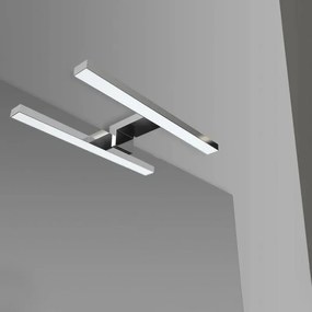 Specchio bagno 70x105 cm reversibile con luce LED naturale