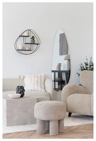 Sgabello grigio chiaro in tessuto bouclé Perth - House Nordic