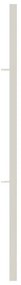 Palo partenza in ferro finitura verniciato Bianco H 140 cm x L 4 cm x P 4 cm