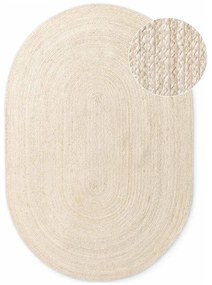 Tappeto colore naturale chiaro in iuta reversibile/tessuto a mano 160x230 cm Braided – Hanse Home