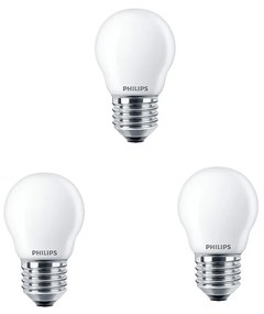 Philips - 3-pack Lampadina LED 4,3W Vetro Corona (470lm) E27