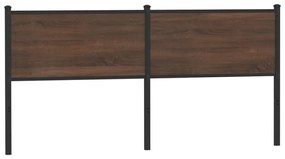 Testiera Rovere Marrone 160 Cm İn Legno Multistrato E Acciaio /