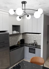 Lampadario a sospensione PREGOS 6 BLACK