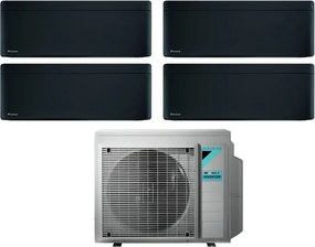 Daikin - Climatizzatore Condizionatore Bluevolution Quadri Split Inverter serie stylish total black 9+9+9+9 con 4MXM80N R-32 Wi-Fi Integrato