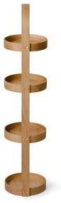 Supporto da bagno in legno di quercia Round Caddy , 4 ripiani Mezza - Wireworks