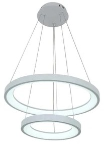 Brilagi - Lampadario sospeso dimmerabile LED su cavo FALCON SLIM LED/68W/230V Ø 50 cm bianco + telecomando