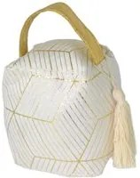 White bag fabric doorstop cm12x10h15-18