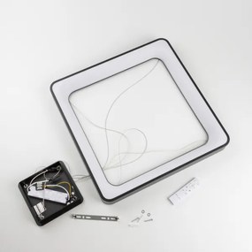 Brilagi - Lampadario LED dimmerabile sospeso a cavo FALCON II LED/125W/230V 60x60 cm nero + telecomando