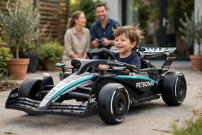 Macchina Elettrica per Bambini Licenza Mercedes F1 12V con Telecomando Nero...